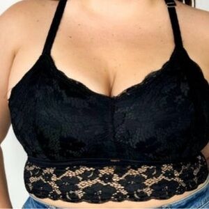 JadyK Juliette Deluxe Racerback Lace Bralette l/xl black